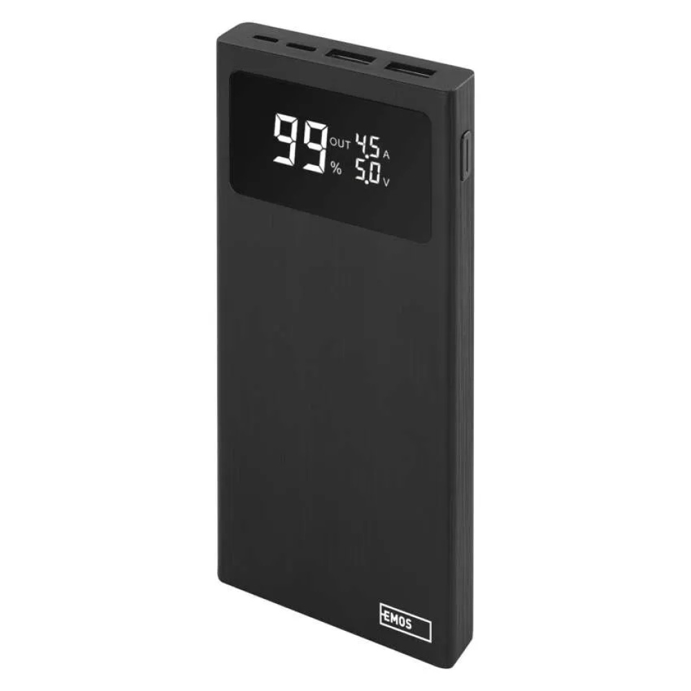 Powerbanka EMOS BetaQ 10, 10 000 mAh, 22,5 W - čierna
