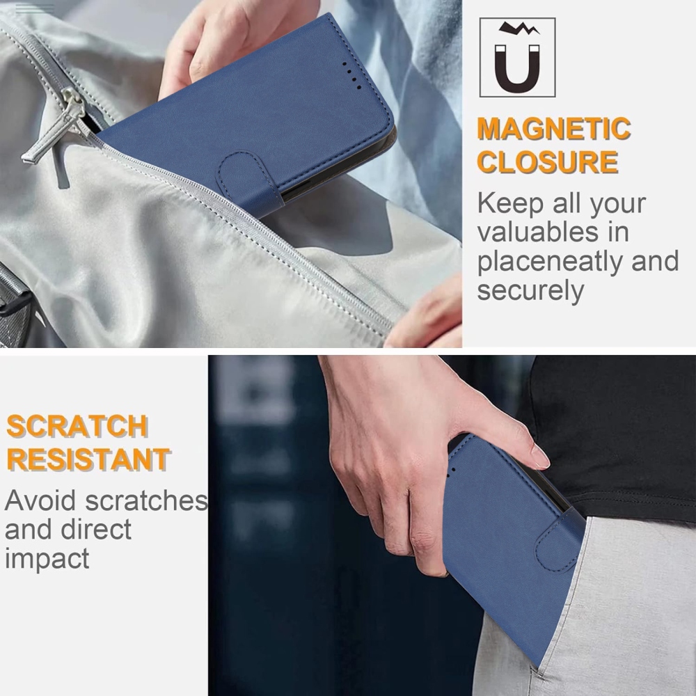 Snap knižkové puzdro na Xiaomi Redmi 15 4G/5G (171mm) - tmavomodré