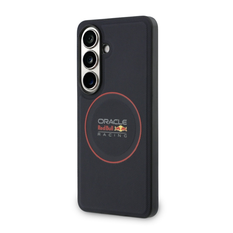 Zadný kryt Red Bull PU Leather Meshed Red Ring Magnetic pre Samsung Galaxy S26+ Navy
