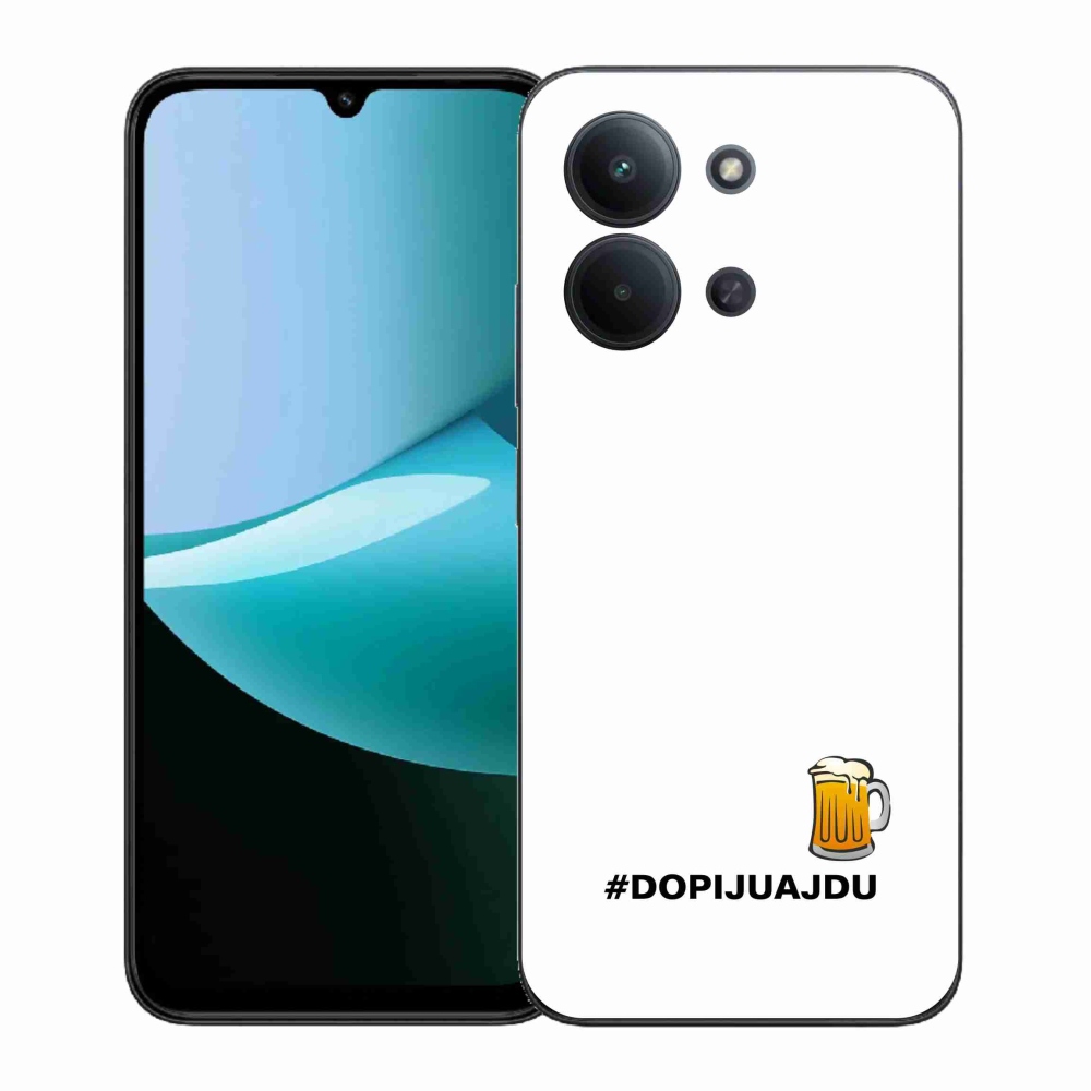 Gélový kryt mmCase na Xiaomi Redmi 15C 4G (171mm)/Poco C85 4G (171mm) - pivný motív 1 biele pozadie