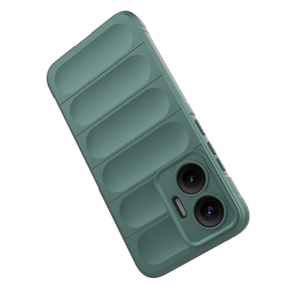 Rugg odolný gélový obal na Xiaomi Poco F7 5G - zelený