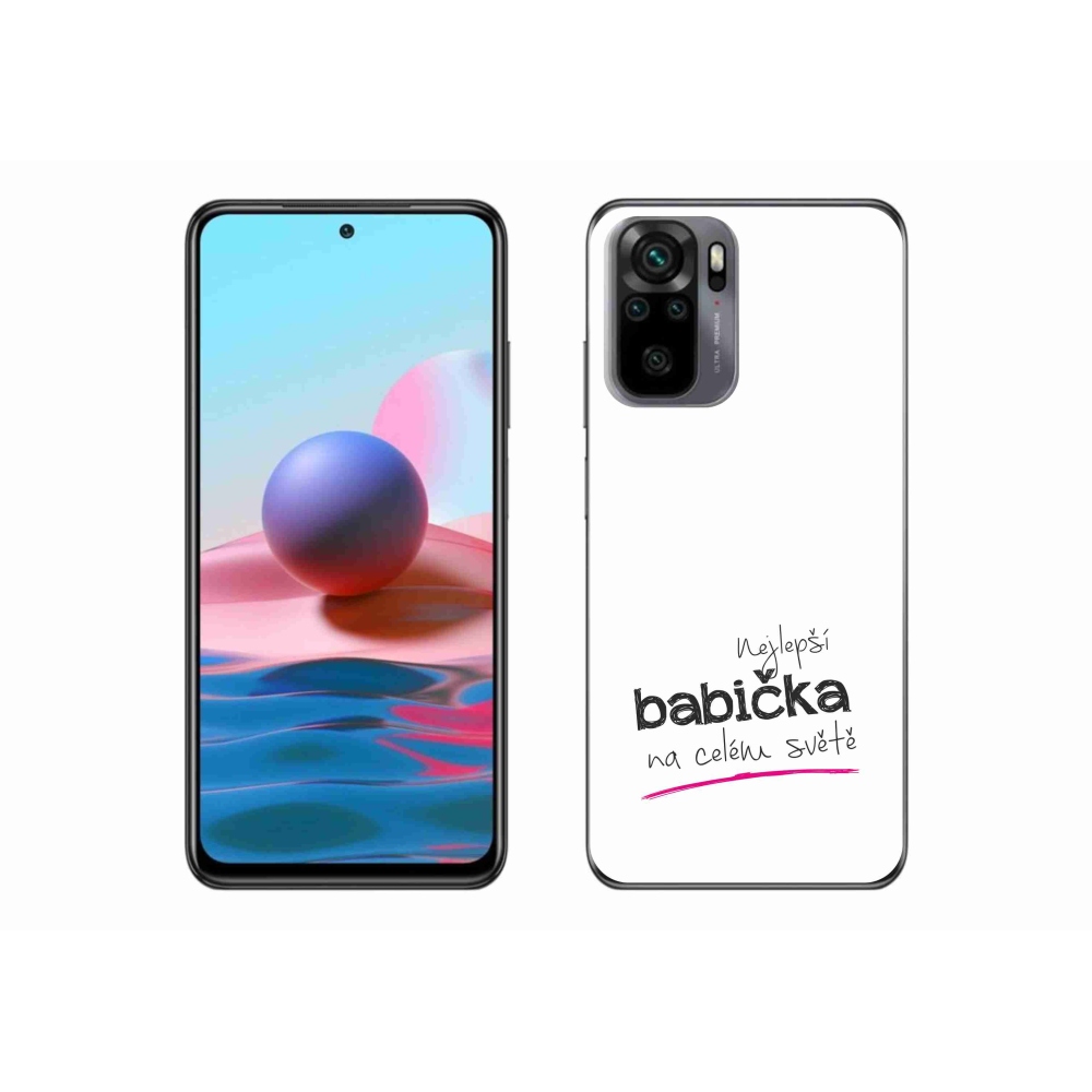 Gélový kryt mmCase na Xiaomi Redmi Note 10S - najlepšia babička 4 biele pozadie