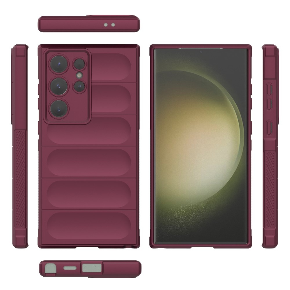 Rugg odolný gélový obal na Samsung Galaxy S24 Ultra - vínový