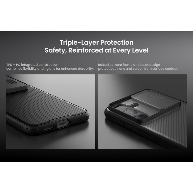 Nillkin CamShield PRO zadný kryt pre Samsung Galaxy S26 FE, čierny