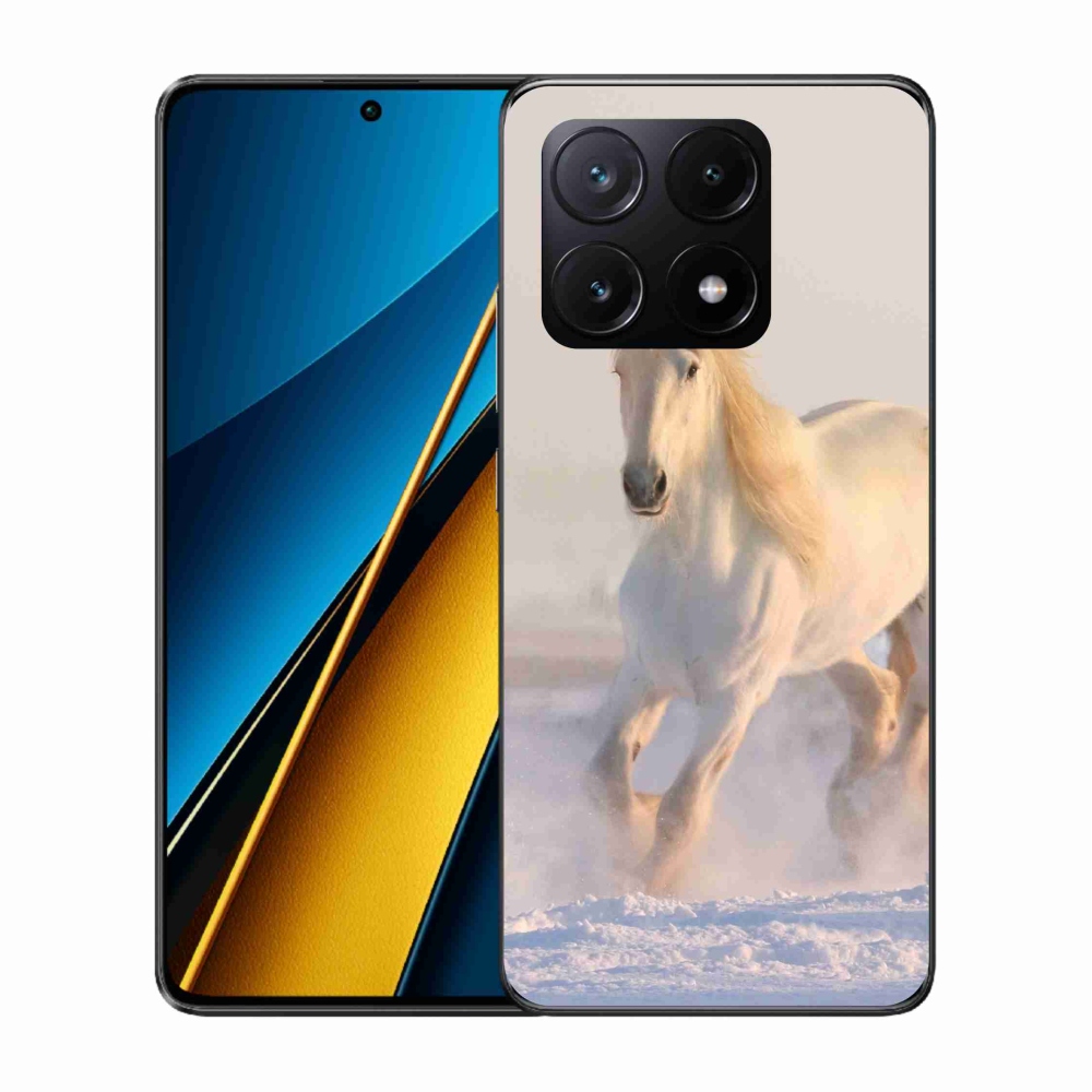 Gélový obal mmCase na Xiaomi Poco X6 Pro 5G - kôň v snehu