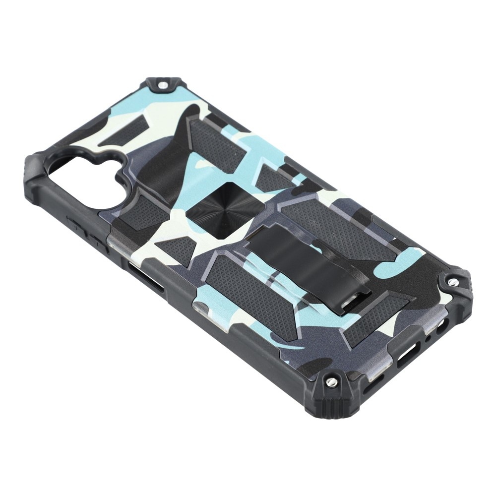 Camouflage odolný kryt na Samsung Galaxy A07 4G - svetlomodrý