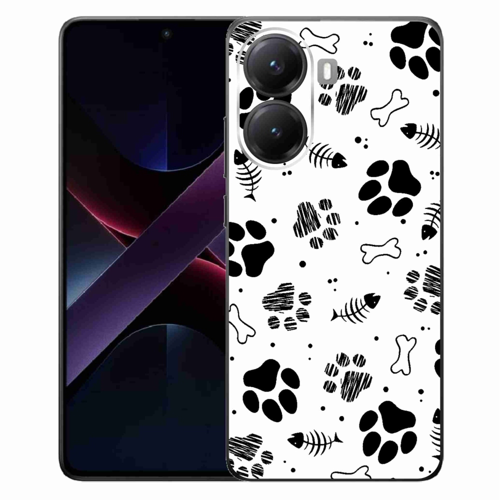 Gélový kryt mmCase na Xiaomi Poco X7 Pro 5G - psie labky 1