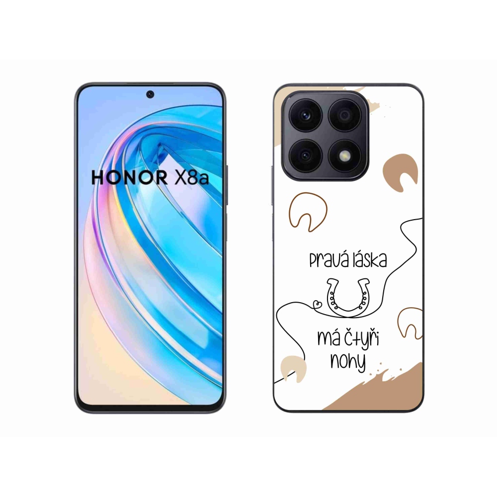 Gélový kryt mmCase na Honor X8a - konský motív biele pozadie