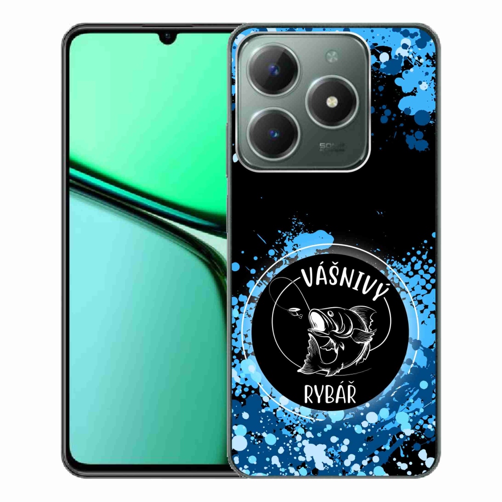 Gélový kryt mmCase na Realme C61 - vášnivý rybár čierne pozadie