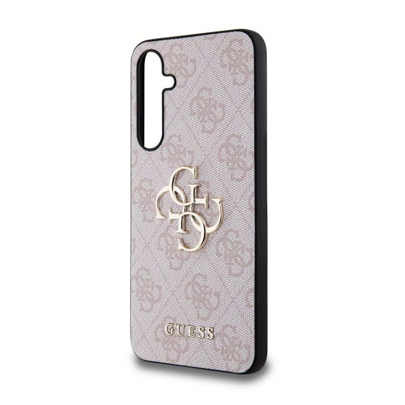 Guess PU 4G Metal Logo Zadný Kryt pre Samsung Galaxy A55 5G Pink