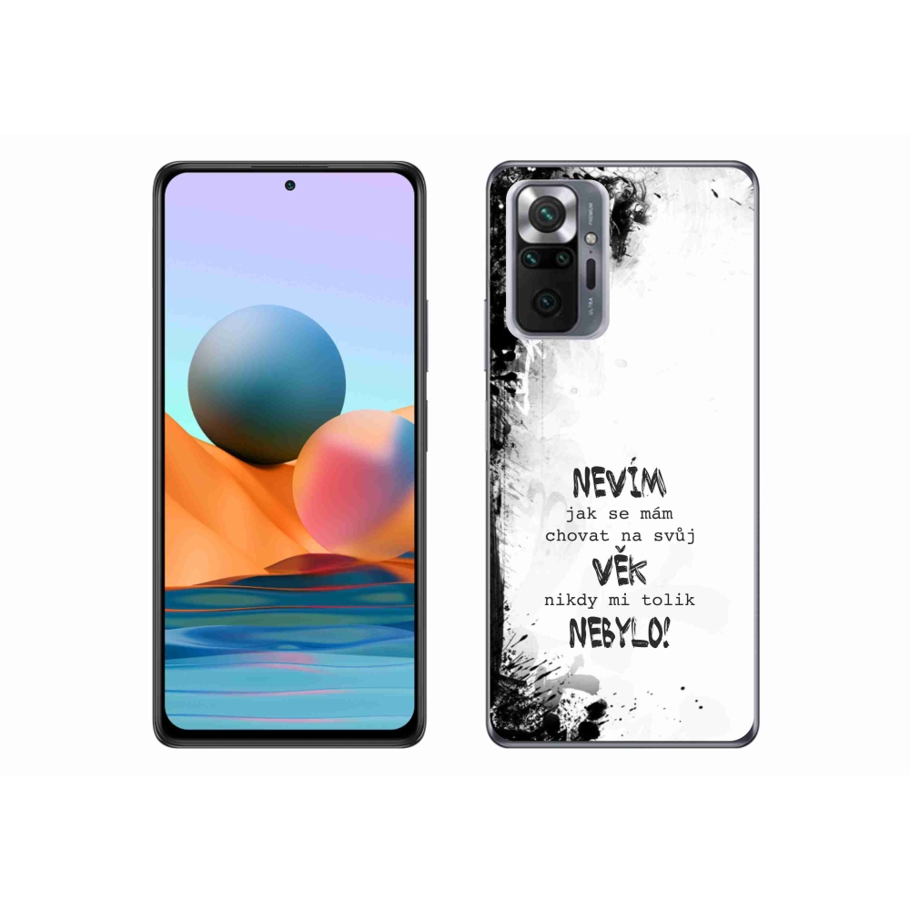 Gélový kryt mmCase na Xiaomi Redmi Note 10 Pro - vtipný text 14 biele pozadie