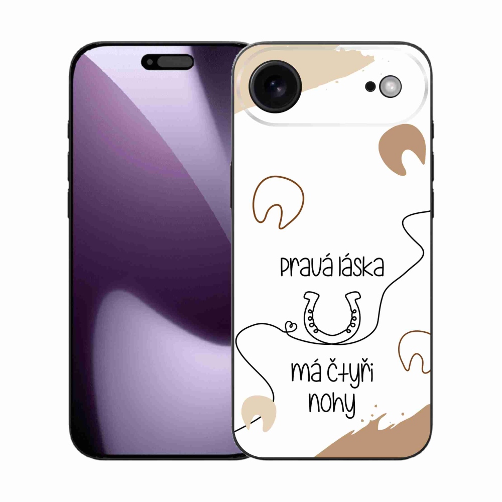 Gélový kryt mmCase na iPhone 17 Air - konský motív biele pozadie