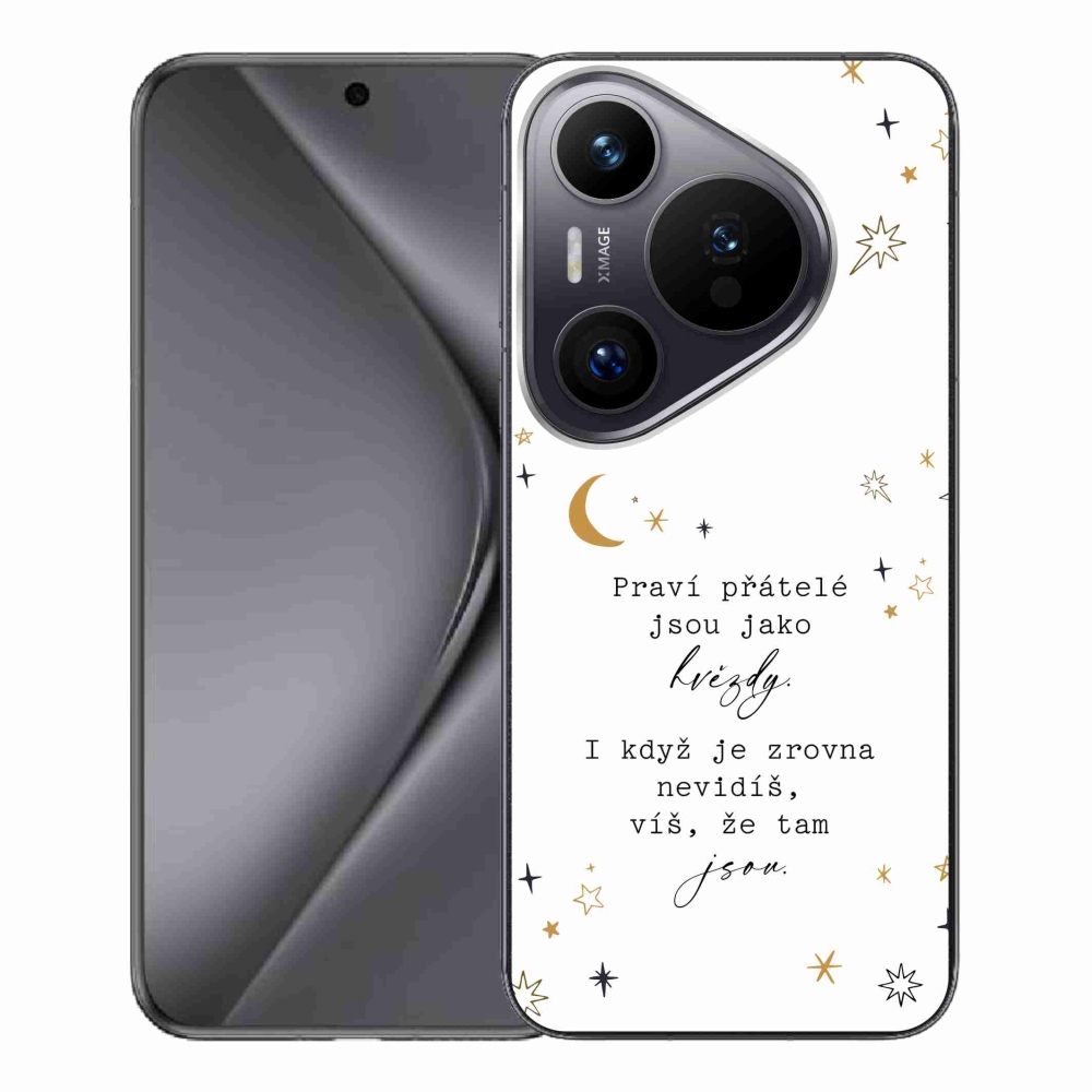 Gélový kryt mmCase na Huawei Pura 70 Pro - citát 6 biele pozadie