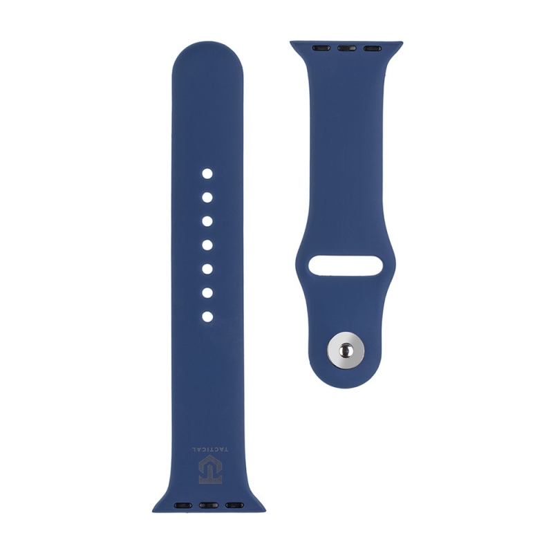 Tactical 837 Silikónový Remienok pre Apple Watch 1/2/3/4/5/6/7/8/9/SE 38/40/41mm Navy Blue