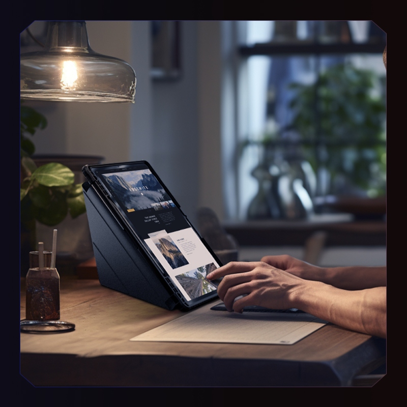 Nillkin Bumper PRO Protective Stand Case Multi-angle pre Samsung Galaxy Tab S9+ Sapphire Blue