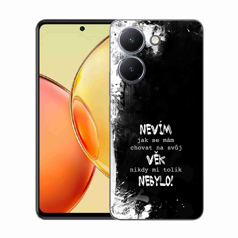 Gélový kryt mmCase na Vivo Y36 - vtipný text 14 čierne pozadie