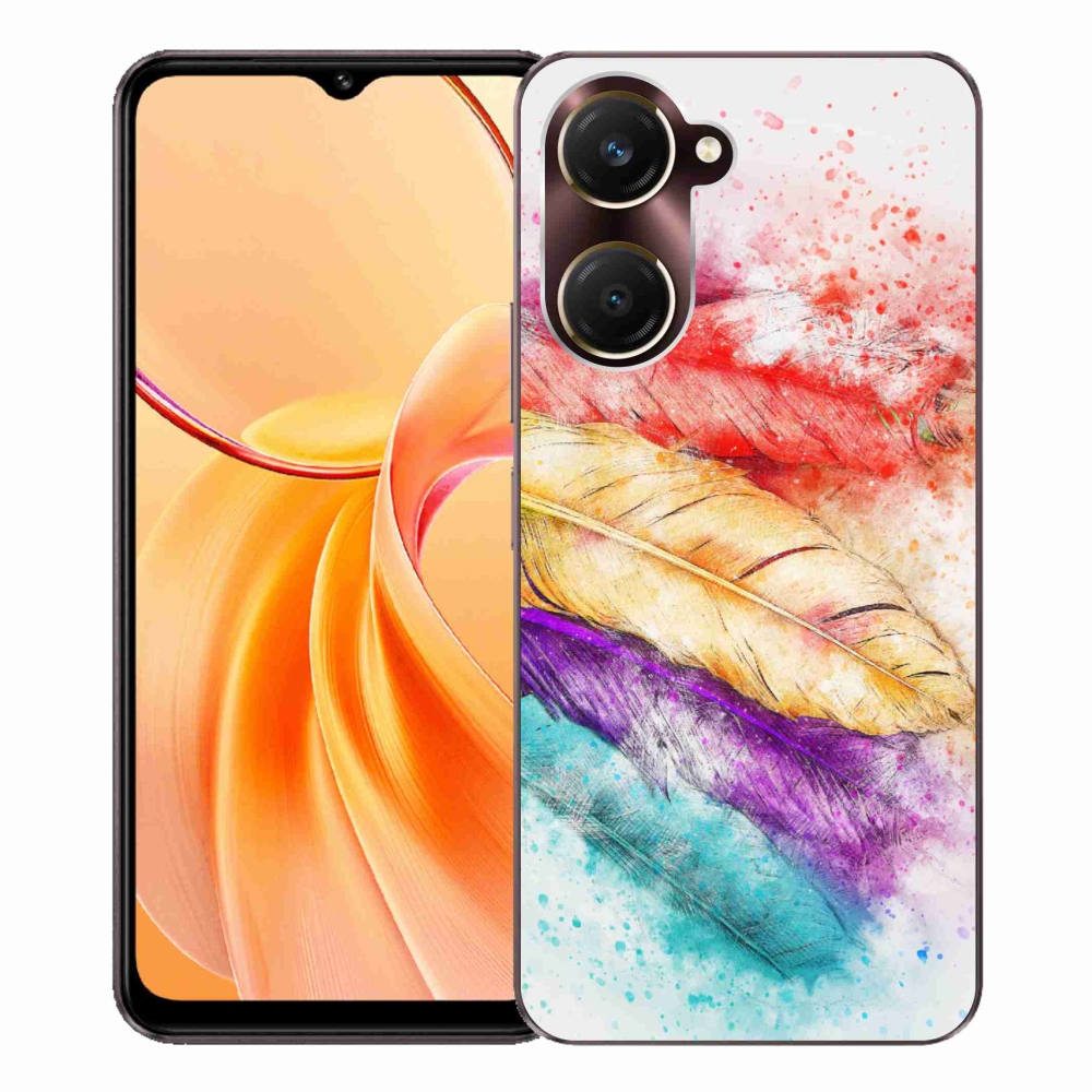 Gélový kryt mmCase na Vivo Y28s 5G - farebné perie