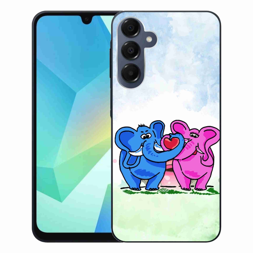 Gélový kryt mmCase na Samsung Galaxy A16 4G/5G - zamilovaní slony
