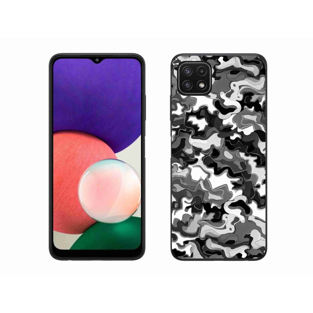 Gélový kryt mmCase na Samsung Galaxy A22 5G - maskáčový vzor 3