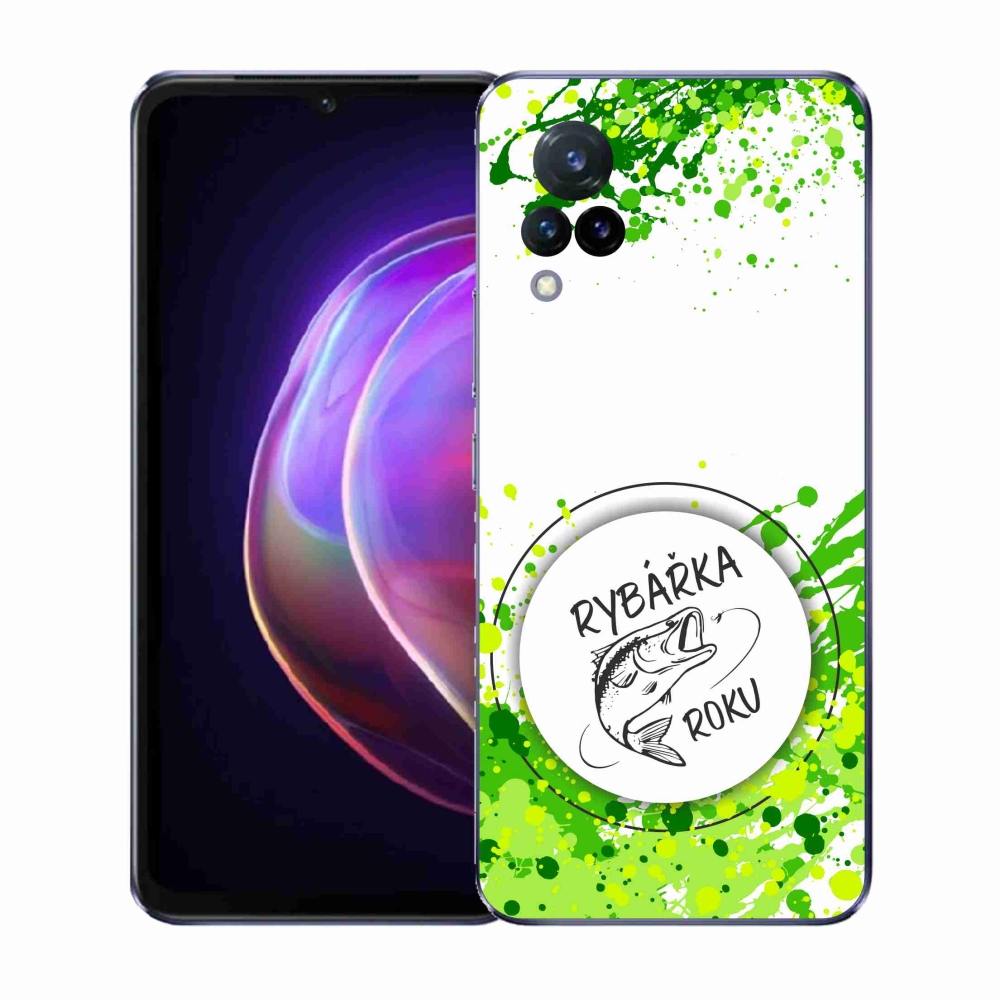 Gélový kryt mmCase na Vivo V21 4G/5G - rybárka roka biele pozadie