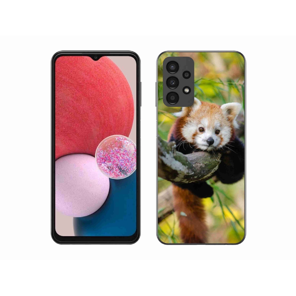 Gélový kryt mmCase na Samsung Galaxy A13 4G - panda červená