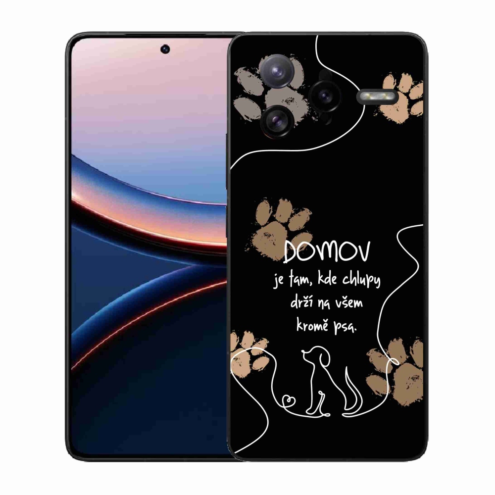 Gélový kryt mmCase na Xiaomi Poco F7 Ultra - psí motív čierne pozadie