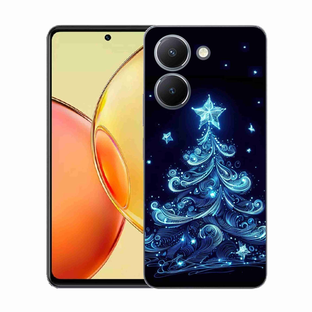 Gélový kryt mmCase na Vivo Y36 - neónový vianočný stromček 4