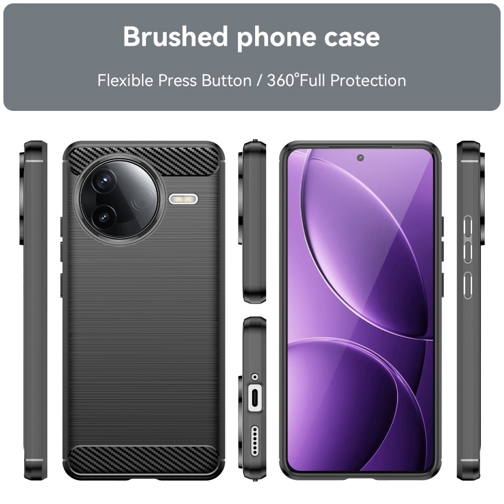 Carbon odolný gélový obal na Xiaomi Poco F7 Pro - čierny