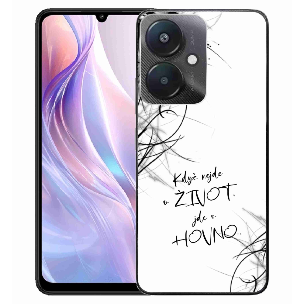 Gélový kryt mmCase na Xiaomi Redmi 13C 5G - vtipný text 16 biele pozadie