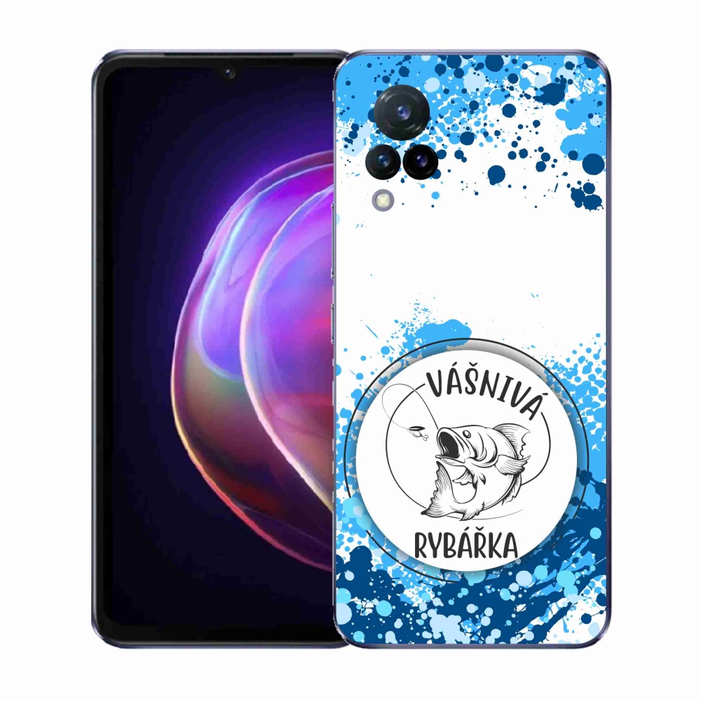 Gélový kryt mmCase na Vivo V21 4G/5G - vášnivá rybárka biele pozadie