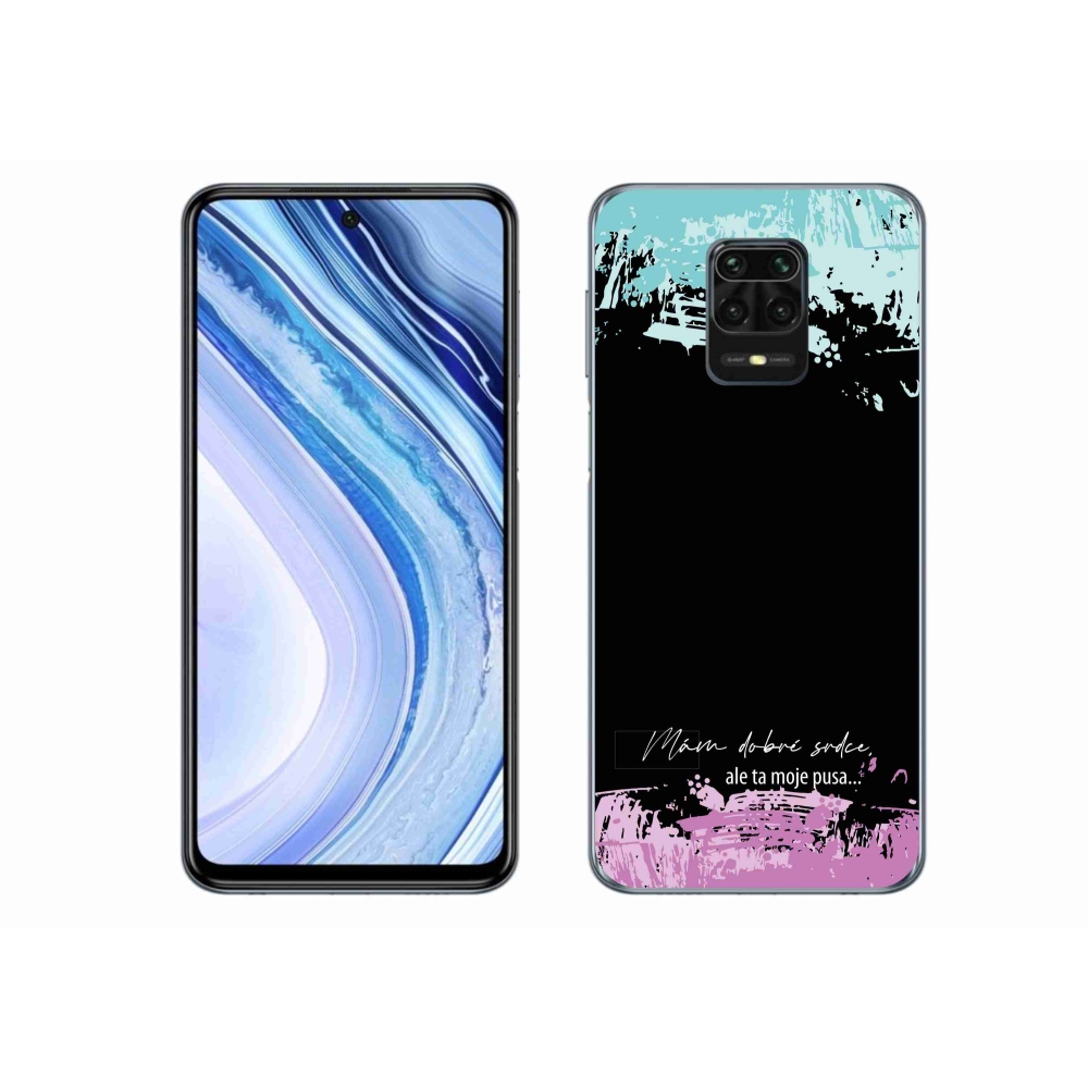Gélový kryt mmCase na Xiaomi Redmi Note 9 Pro - vtipný text 3 čierne pozadie