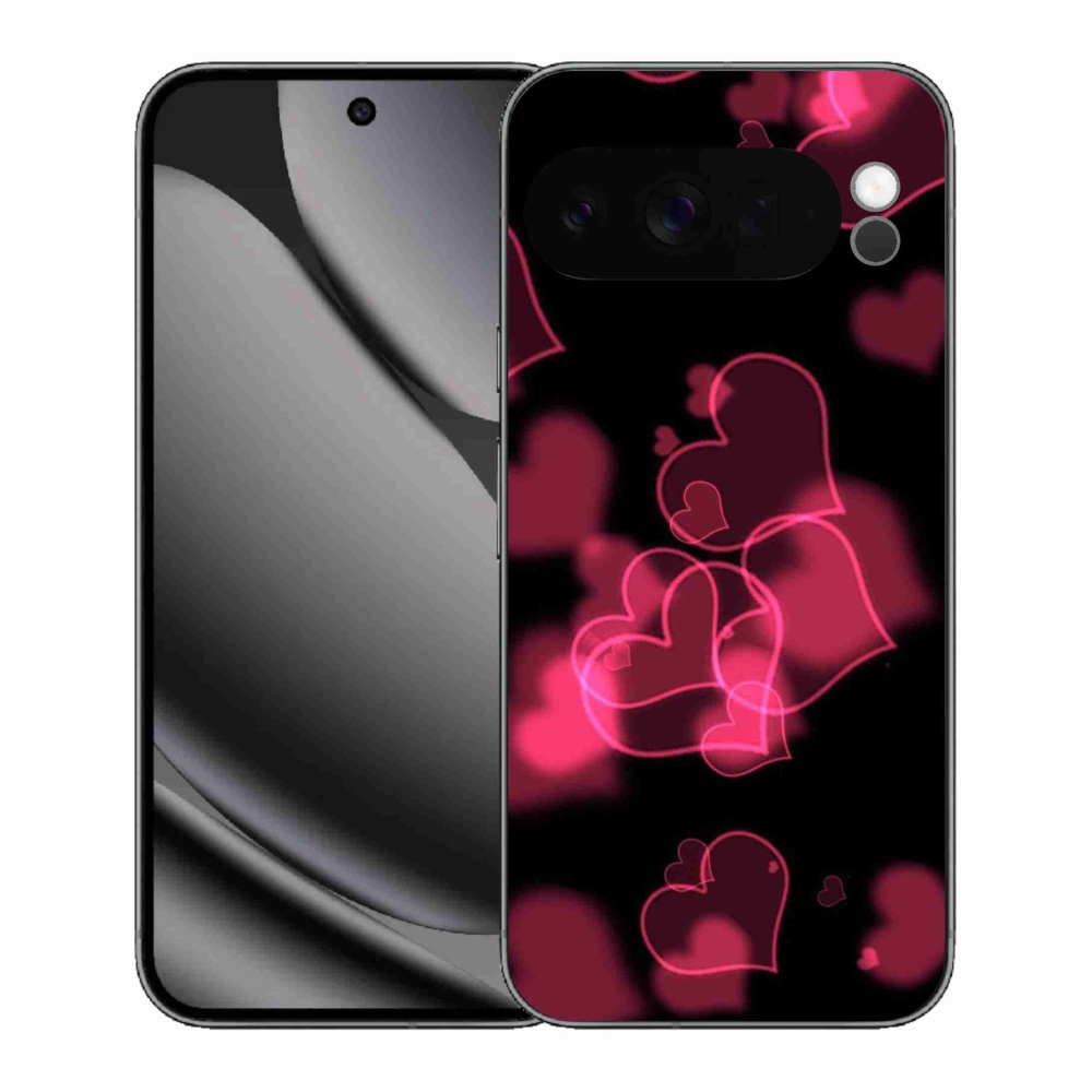 Gélový kryt mmCase na Google Pixel 10 Pro XL - červené srdiečka