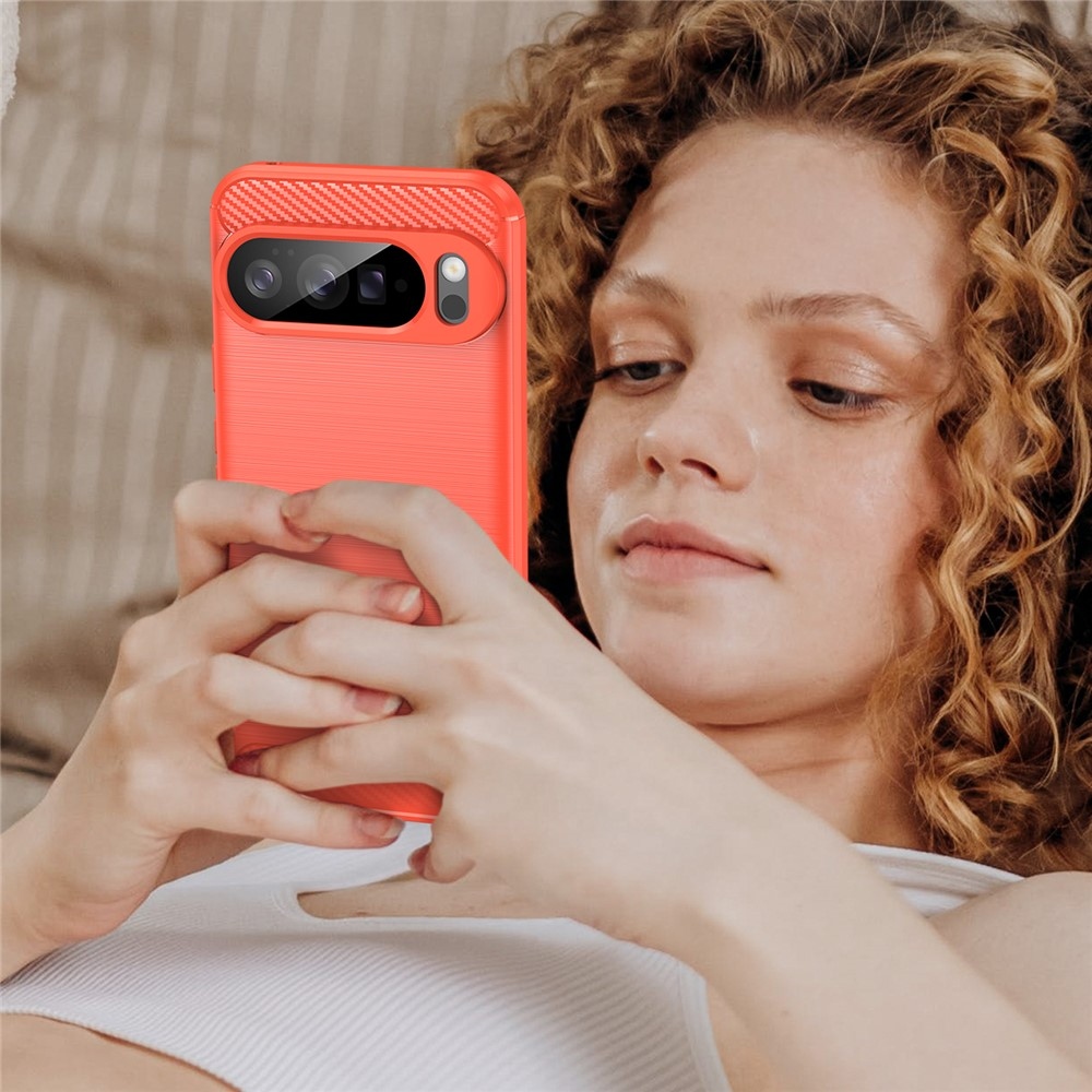 Carbon odolný gélový obal na Google Pixel 10 Pro XL - červený