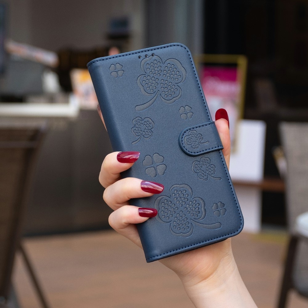 Clover knižkové púzdro na Samsung Galaxy S25 Edge - modré