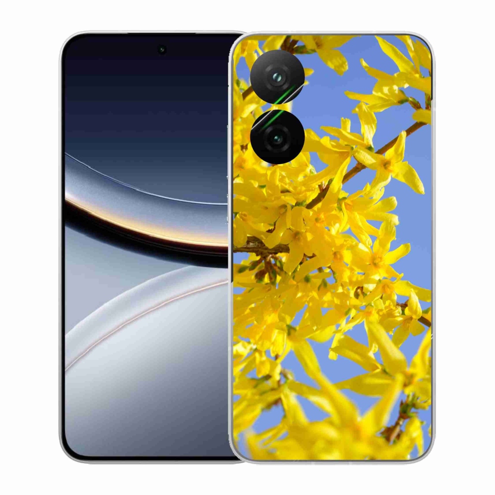 Gélový kryt mmCase na Xiaomi Poco F7 5G - žlté kvety