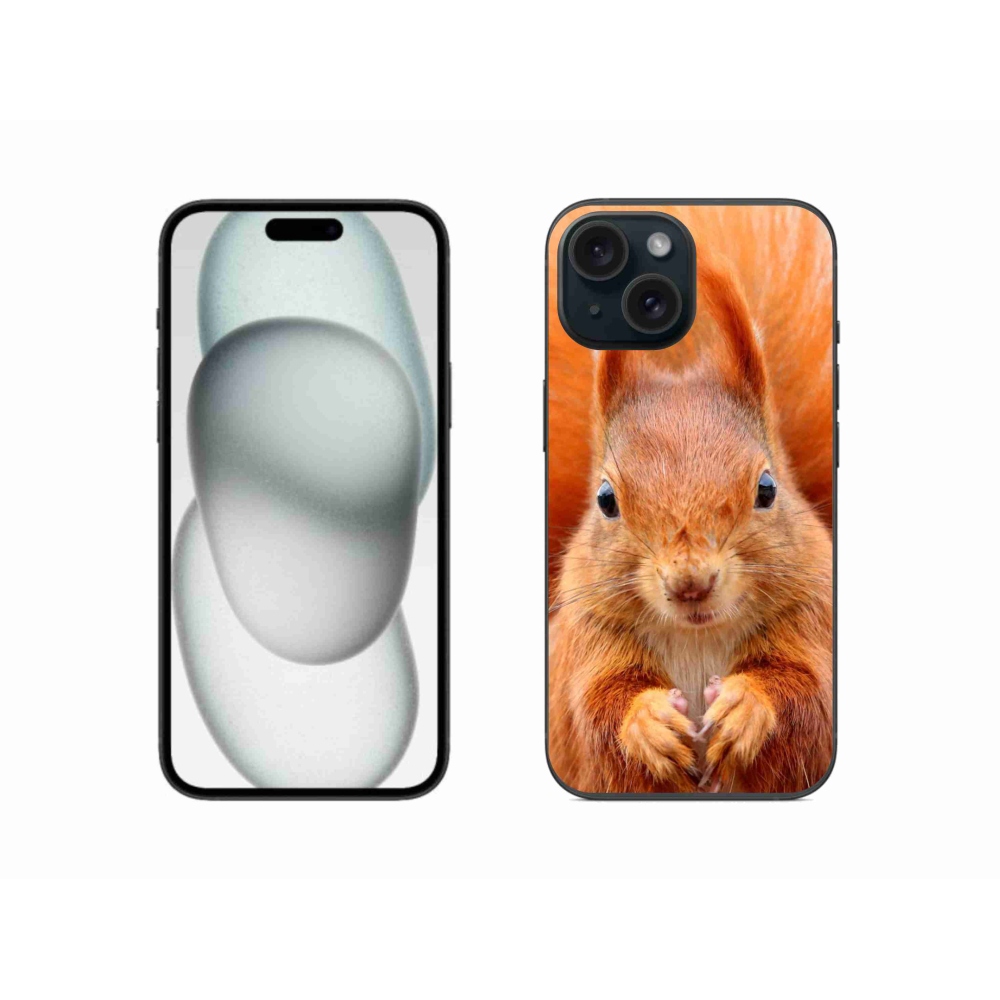 Gélový kryt mmCase na iPhone 15 - veverička