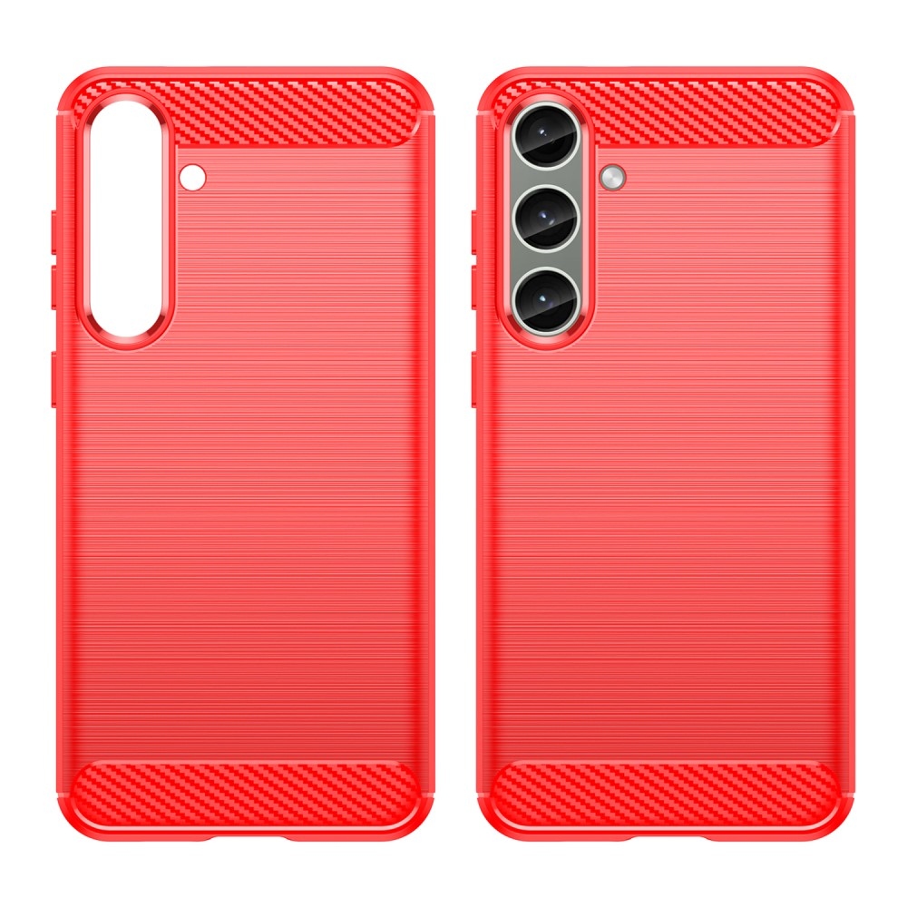 Carbon odolný gélový obal na Samsung Galaxy S24+ - červený