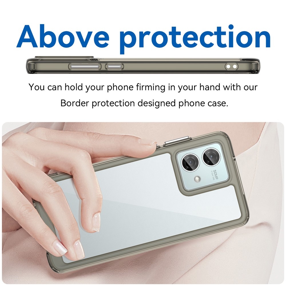 Gélový obal s pevným chrbtom na Motorola Moto G84 5G - šedý