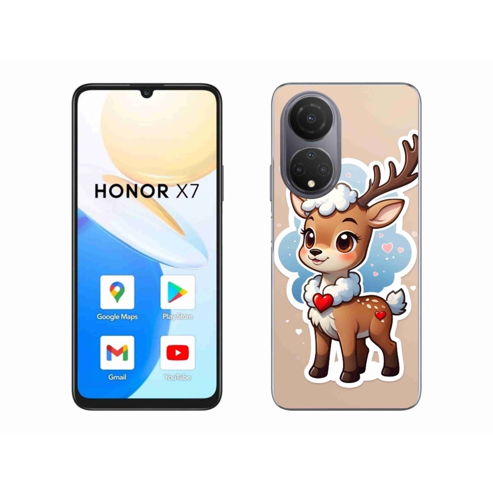 Gélový kryt mmCase na Honor X7 - kreslený sob