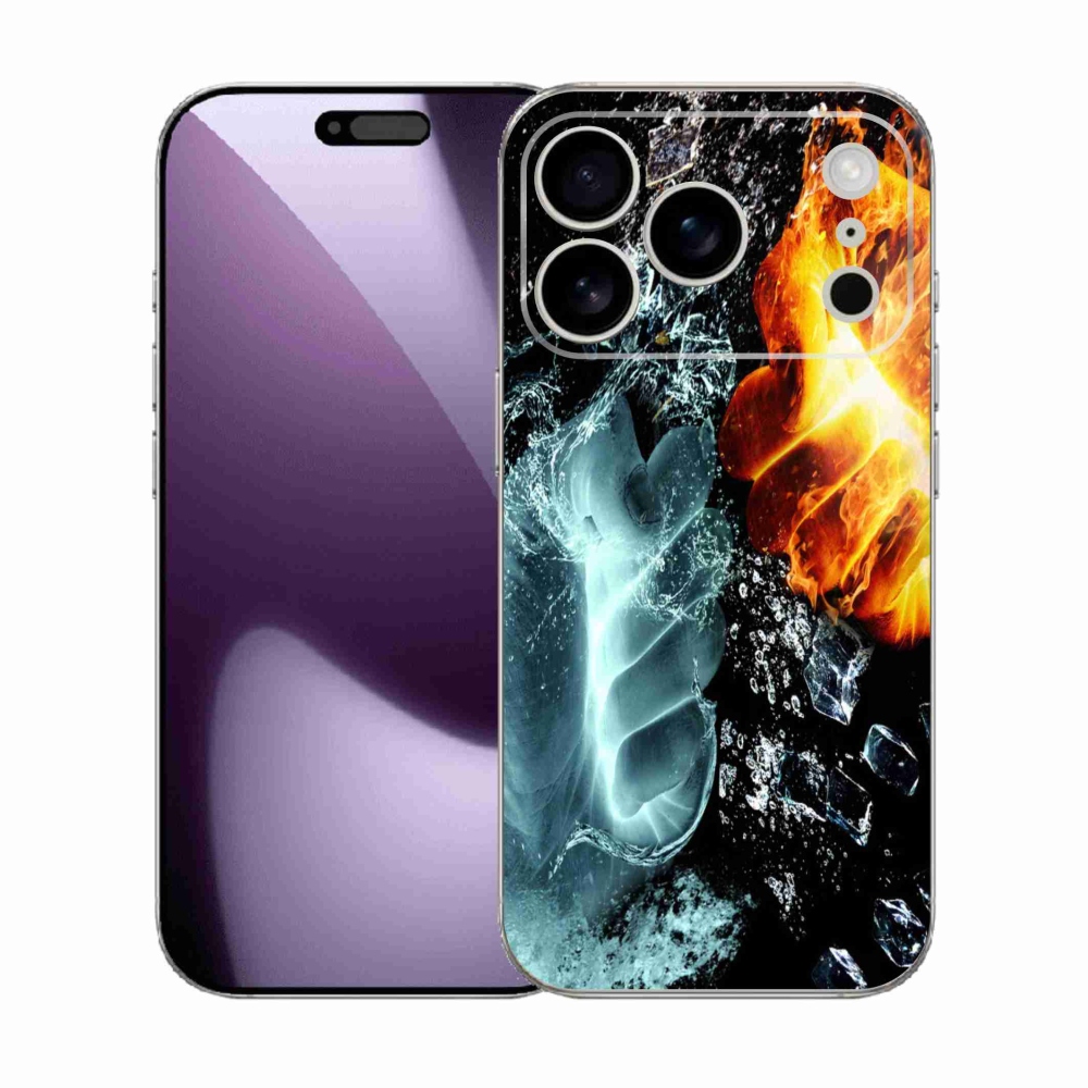 Gélový kryt mmCase na iPhone 17 Pro - voda a oheň