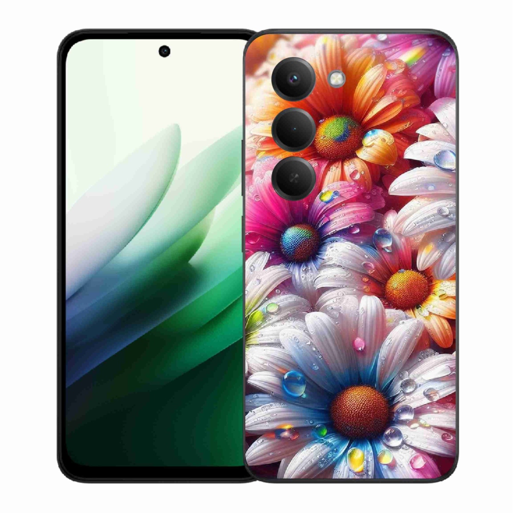 Gélový kryt mmCase na Xiaomi Redmi 15 5G (169mm) - farebné margaréty