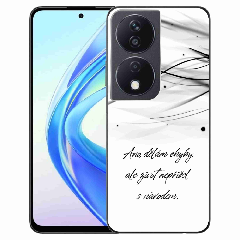 Gélový kryt mmCase na Honor X7b/Honor 90 Smart - citát biele pozadie