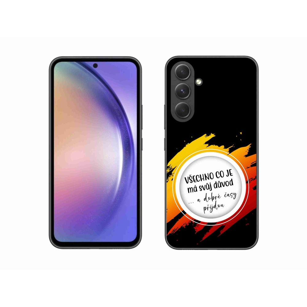 Gélový kryt mmCase na Samsung Galaxy A54 5G - citát 3 čierne pozadie