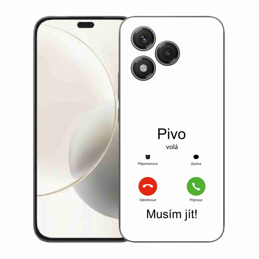 Gélový kryt mmCase na Honor 400 Lite - pivo volá biele pozadie