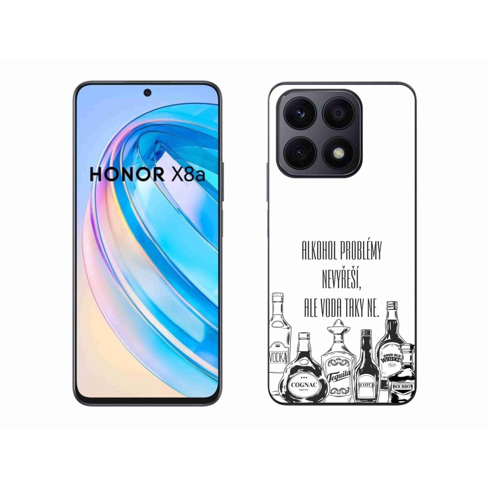 Gélový kryt mmCase na Honor X8a - vtipný text biele pozadie