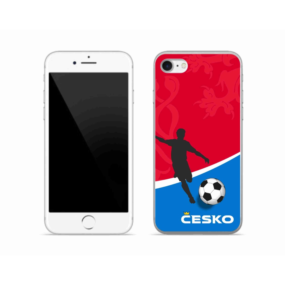 Gélový kryt mmCase na iPhone SE (2022) - futbal Česko