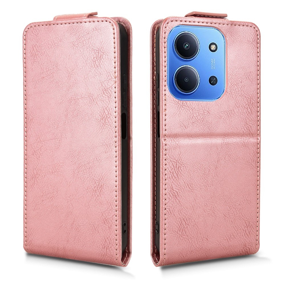 Vert flipové púzdro na Xiaomi Redmi 15C 4G (171mm)/Poco C85 4G (171mm) - ružovozlaté