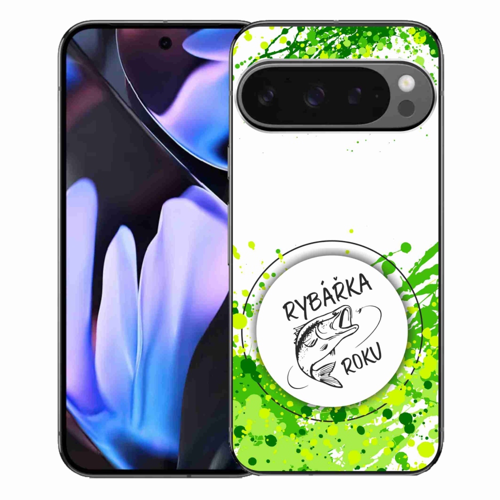 Gélový kryt mmCase na Google Pixel 9 Pro XL - rybárka roku biele pozadie