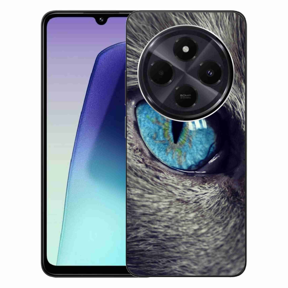 Gélový kryt mmCase na Xiaomi Redmi 14C/Poco C75 - modré mačacie oko