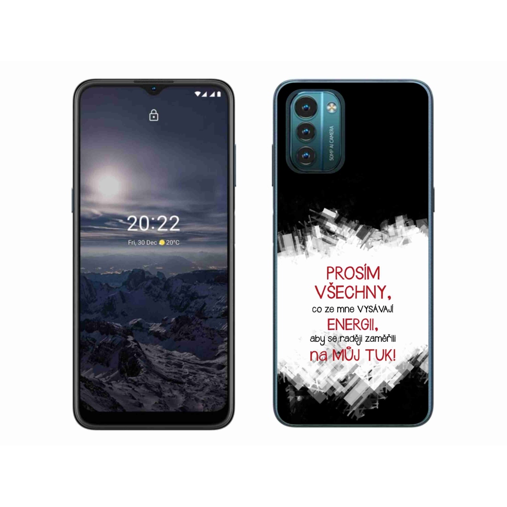 Gélový kryt mmCase na Nokia G11/G21 - vtipný text 1 červený